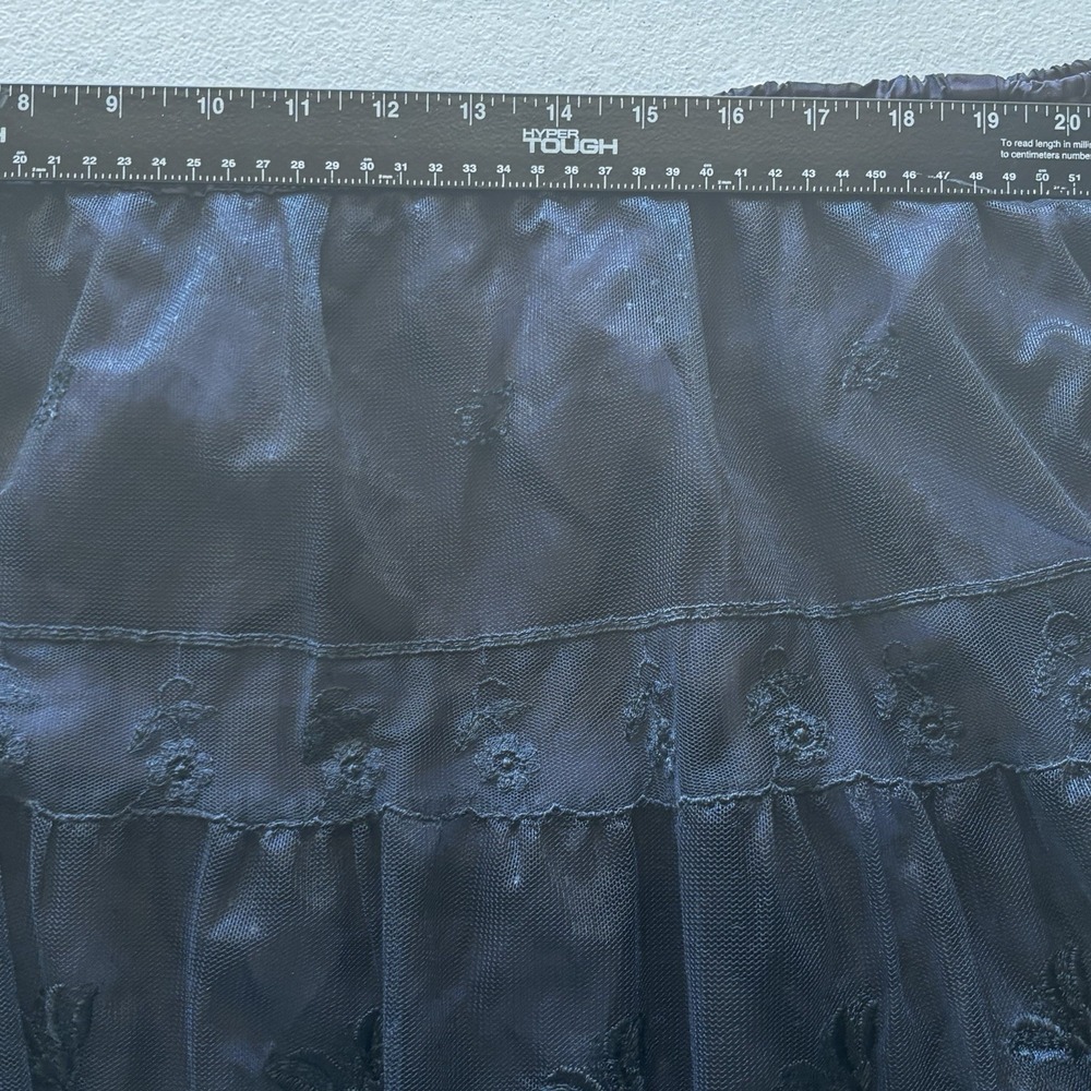 Witchy Whimsigoth Black Lace Midi Skirt 2-3X* Dark Romance Gothic Fairy Grunge - Picture 8 of 11